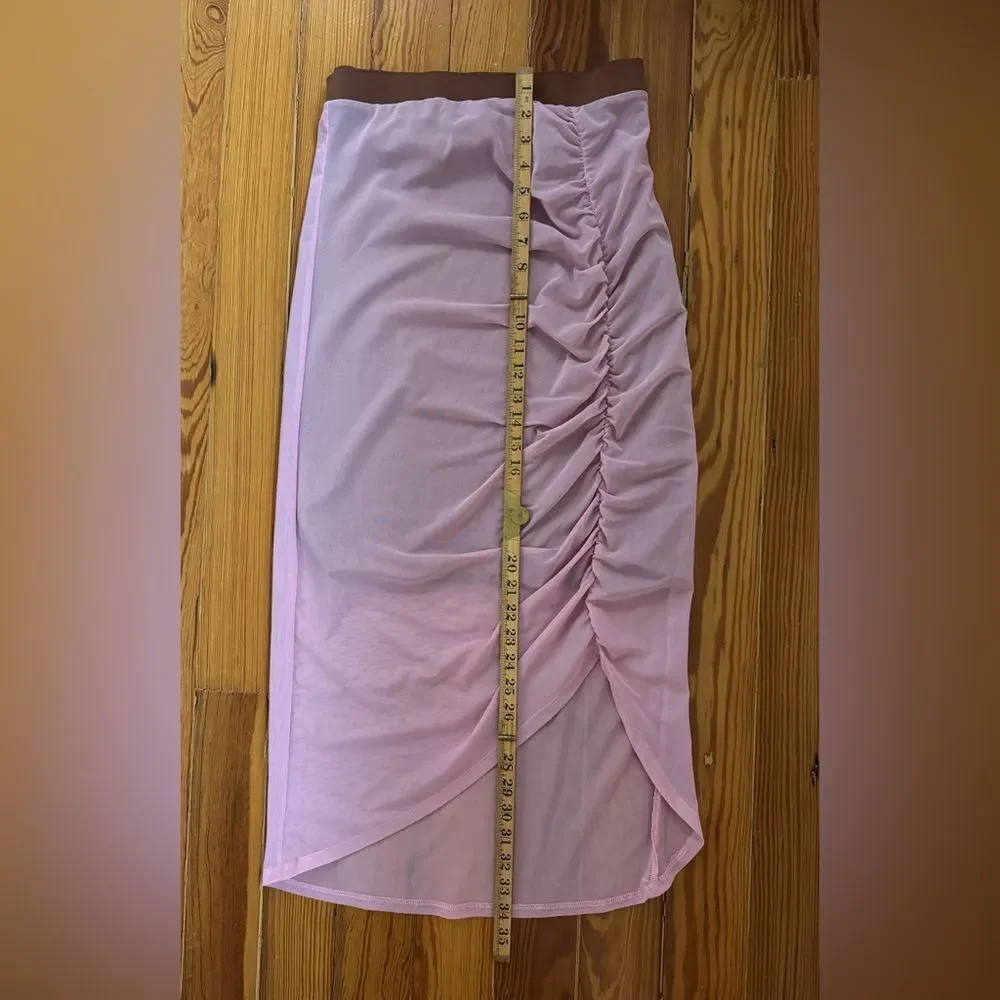 Free People Pink Mesh Skirt
